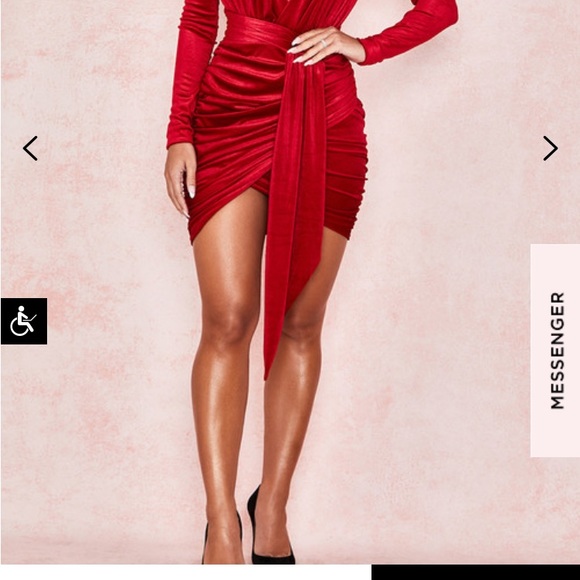 House of CB Dresses House Of Cb Red Velvet Mini Dress Poshmark